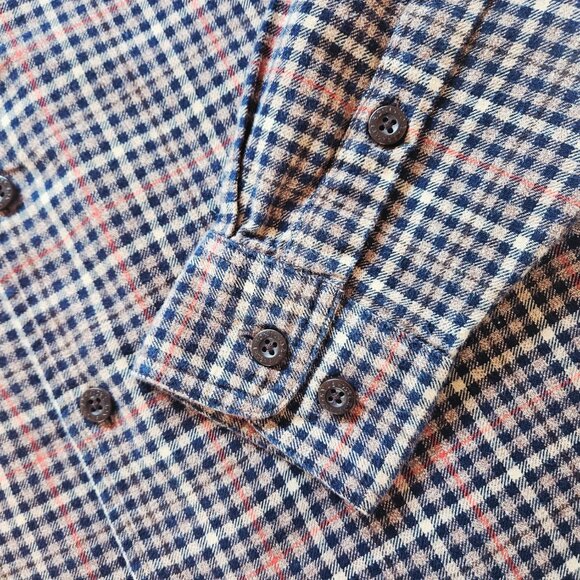 Orvis Men's Flannel Plaid Shirt Fairbanks Cotton Size M - Picture 5 of 10